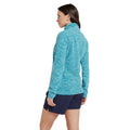 Teal - Close up - Mountain Warehouse Womens-Ladies Snowdon Melange Fleece Top