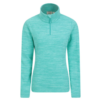Turquoise - Front - Mountain Warehouse Womens-Ladies Snowdon Melange Fleece Top