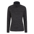Jet Black - Front - Mountain Warehouse Womens-Ladies Snowdon Melange Fleece Top