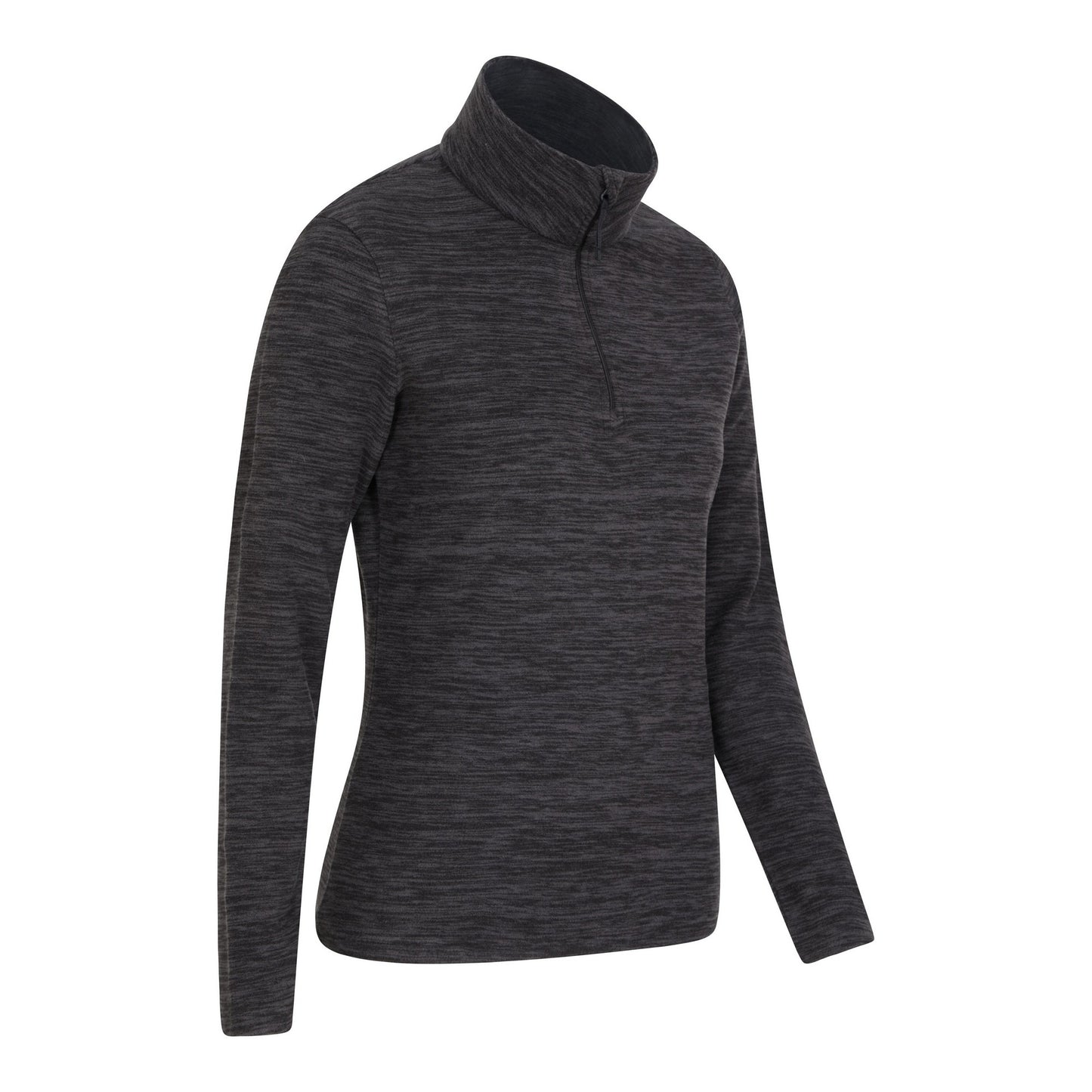 Jet Black - Back - Mountain Warehouse Womens-Ladies Snowdon Melange Fleece Top