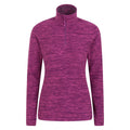 Grape - Front - Mountain Warehouse Womens-Ladies Snowdon Melange Fleece Top