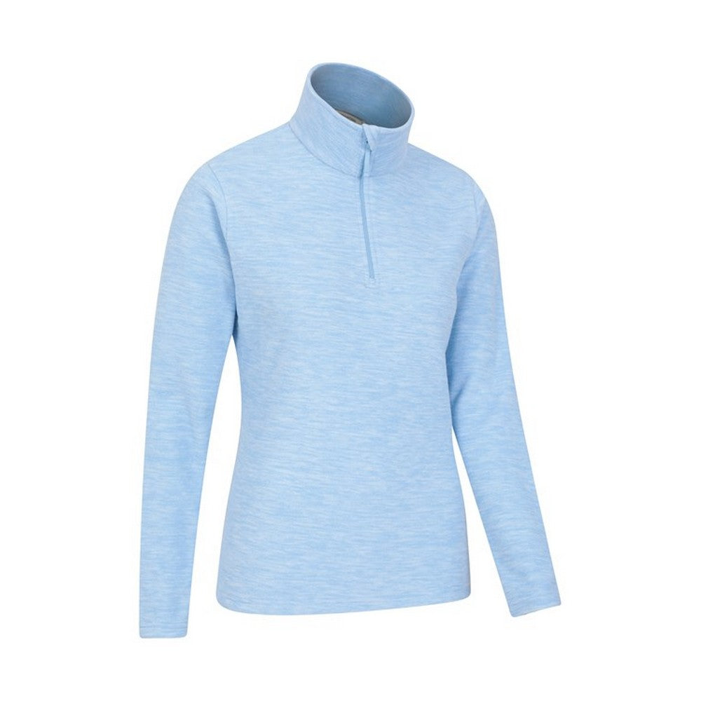Corn Blue - Back - Mountain Warehouse Womens-Ladies Snowdon Melange Fleece Top
