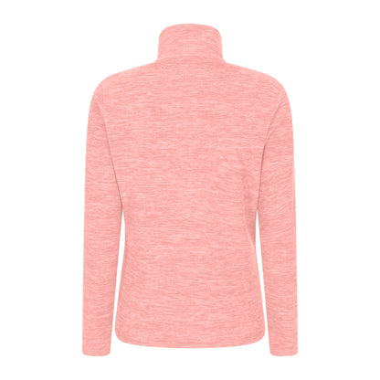 Coral - Back - Mountain Warehouse Womens-Ladies Snowdon Melange Fleece Top