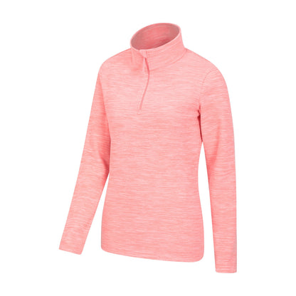 Coral - Side - Mountain Warehouse Womens-Ladies Snowdon Melange Fleece Top