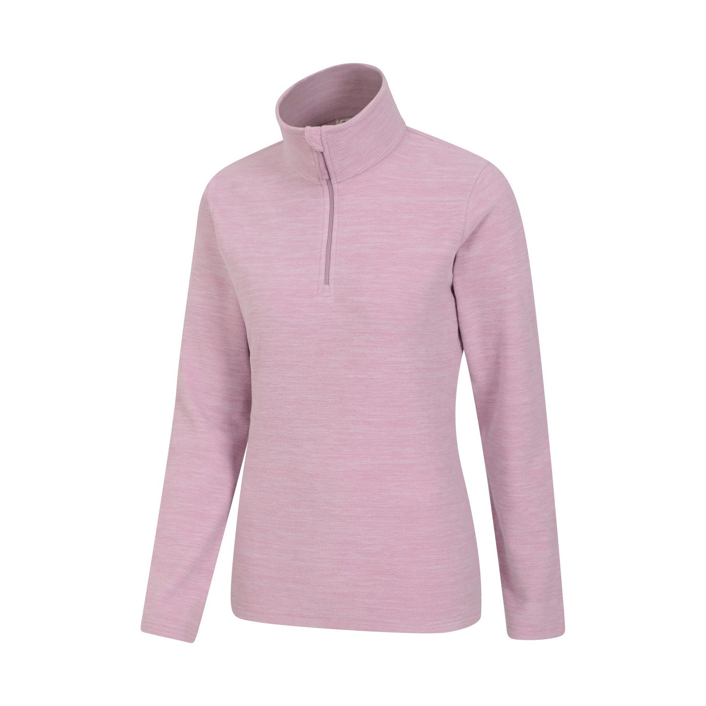 Light Pink - Side - Mountain Warehouse Womens-Ladies Snowdon Melange Fleece Top