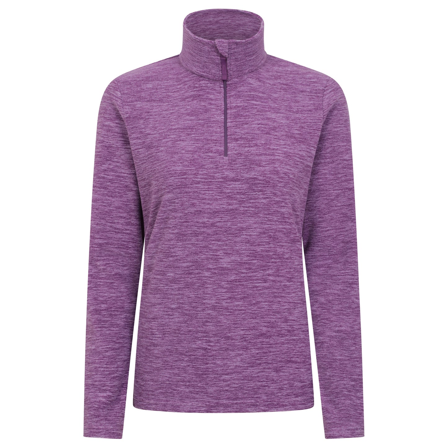Dusky Purple - Front - Mountain Warehouse Womens-Ladies Snowdon Melange Fleece Top
