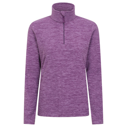 Dusky Purple - Front - Mountain Warehouse Womens-Ladies Snowdon Melange Fleece Top