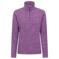 Dusky Purple - Front - Mountain Warehouse Womens-Ladies Snowdon Melange Fleece Top