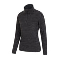 Black - Side - Mountain Warehouse Womens-Ladies Snowdon Melange Fleece Top