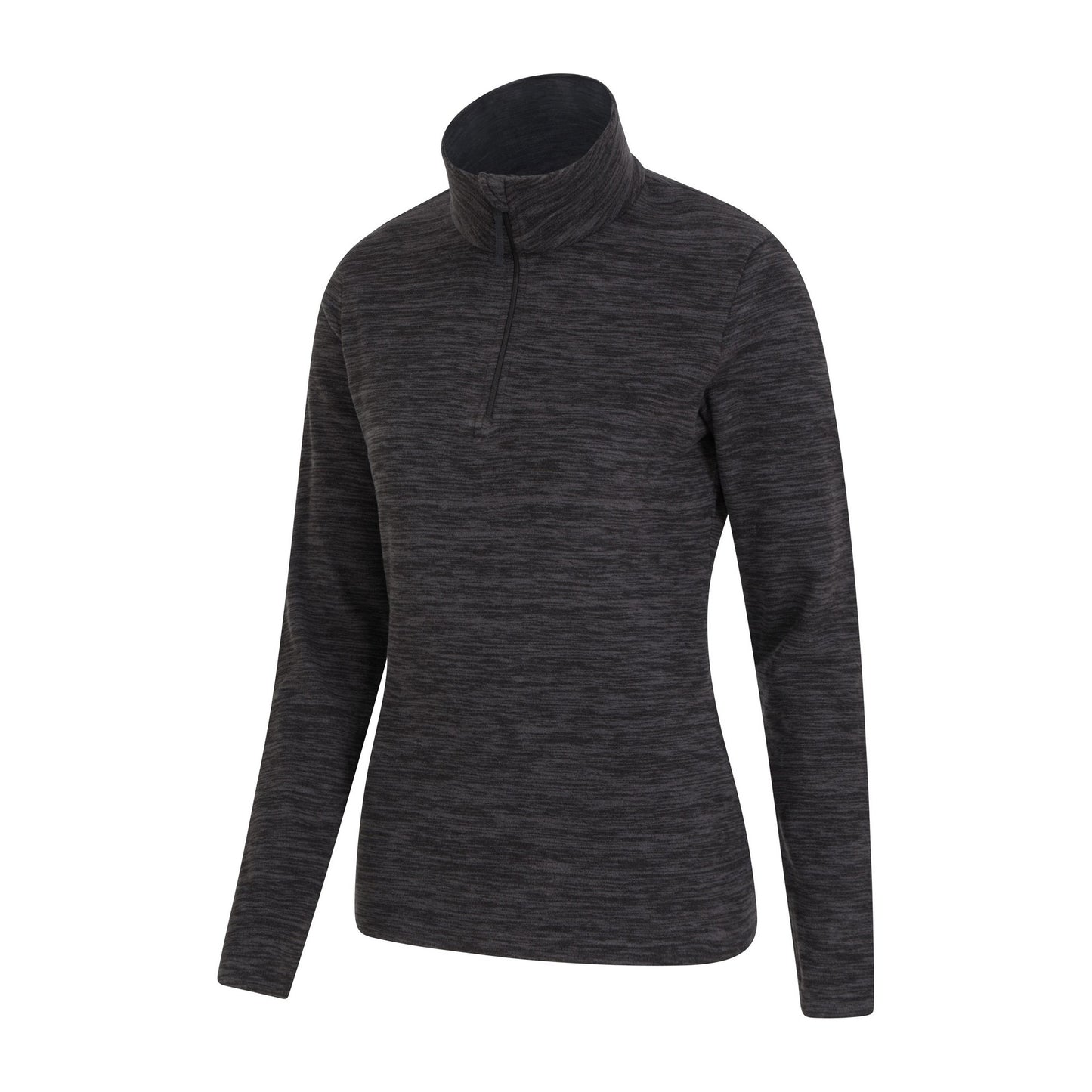 Jet Black - Side - Mountain Warehouse Womens-Ladies Snowdon Melange Fleece Top