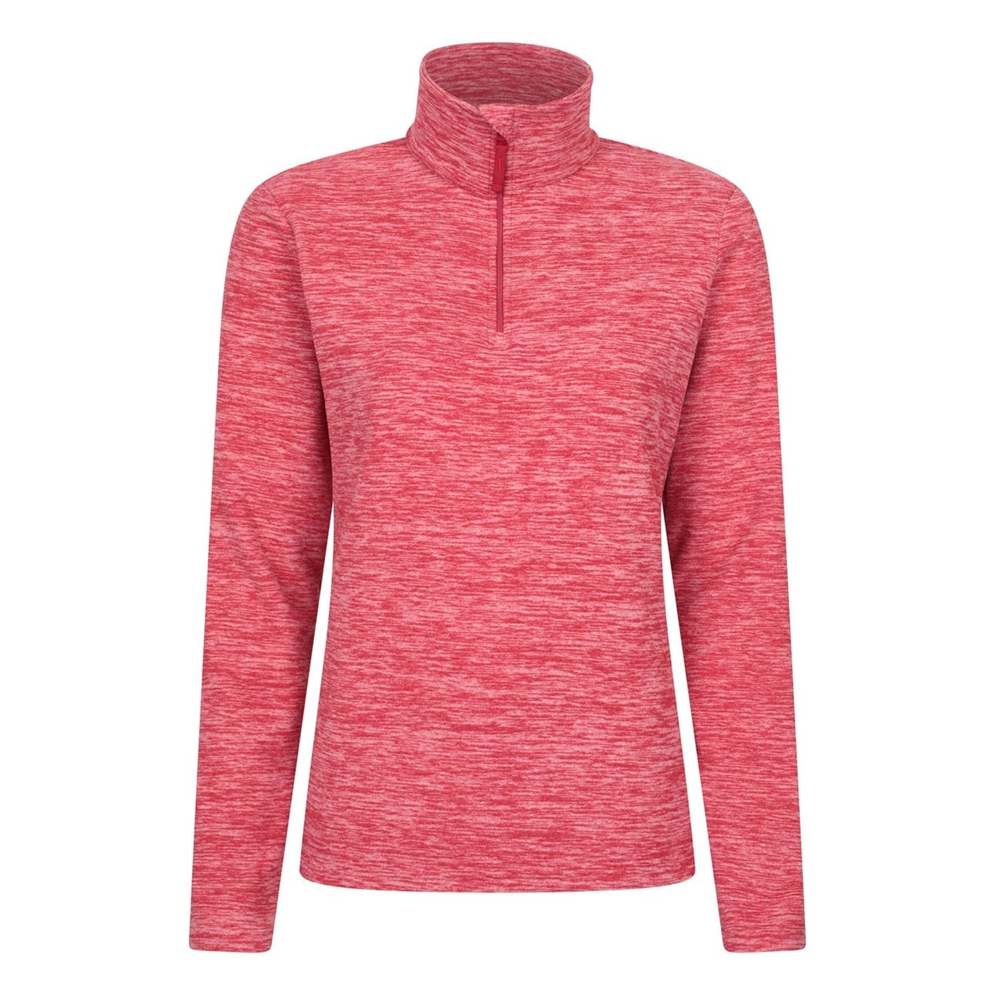 Red - Front - Mountain Warehouse Womens-Ladies Snowdon Melange Fleece Top