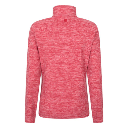 Red - Back - Mountain Warehouse Womens-Ladies Snowdon Melange Fleece Top