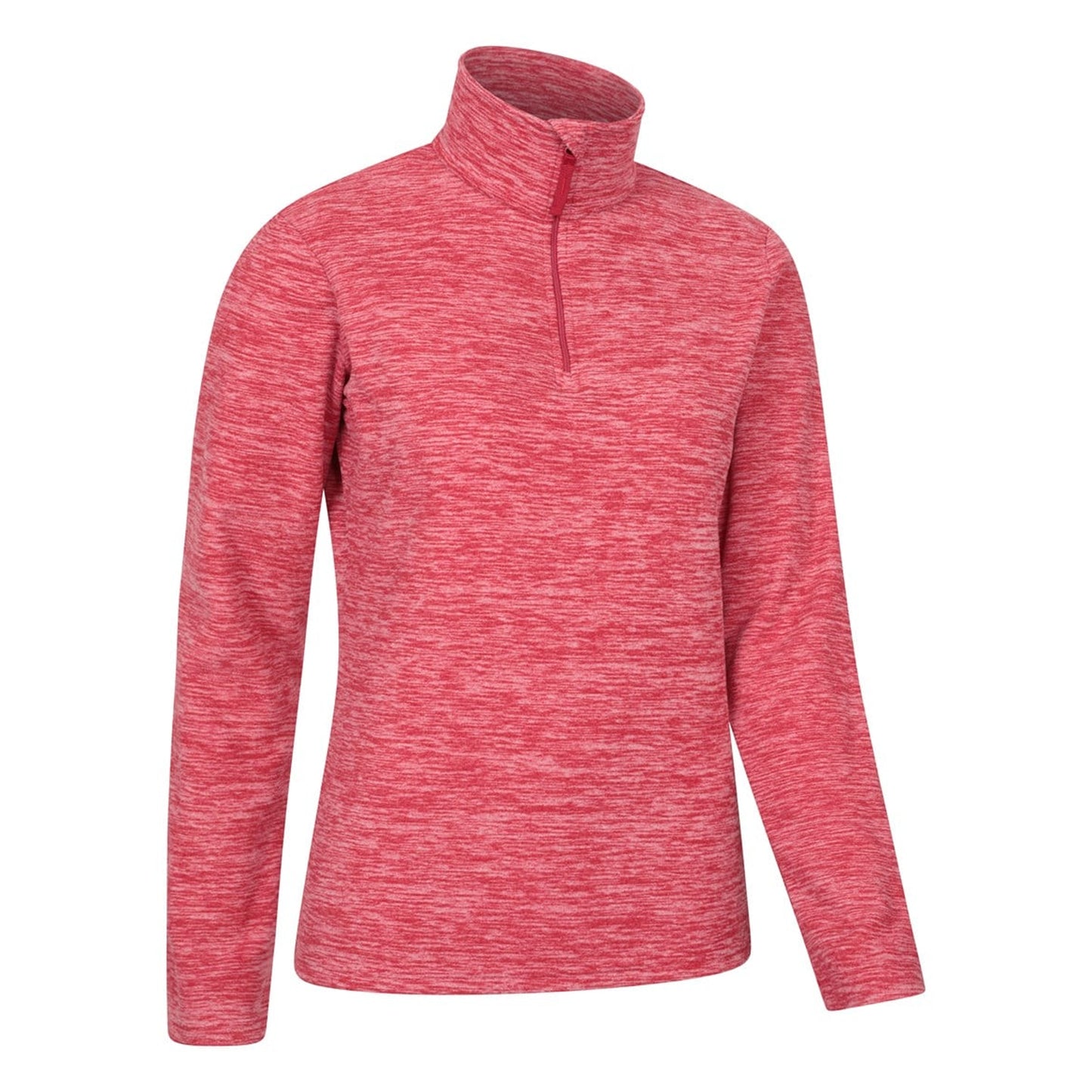 Red - Side - Mountain Warehouse Womens-Ladies Snowdon Melange Fleece Top