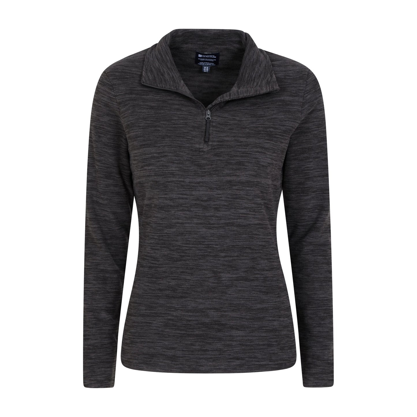 Jet Black - Lifestyle - Mountain Warehouse Womens-Ladies Snowdon Melange Fleece Top