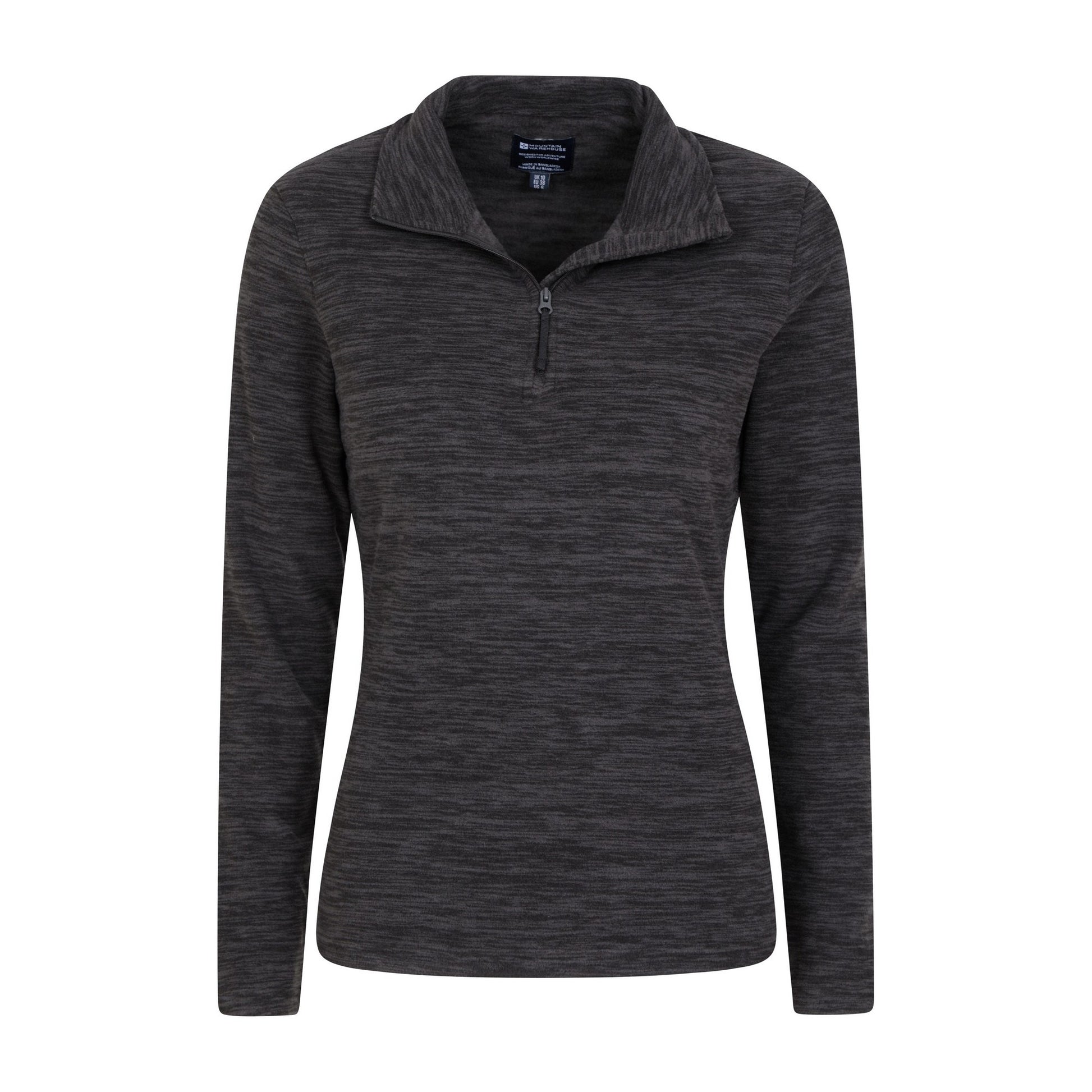Jet Black - Lifestyle - Mountain Warehouse Womens-Ladies Snowdon Melange Fleece Top