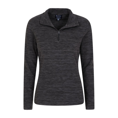 Jet Black - Lifestyle - Mountain Warehouse Womens-Ladies Snowdon Melange Fleece Top