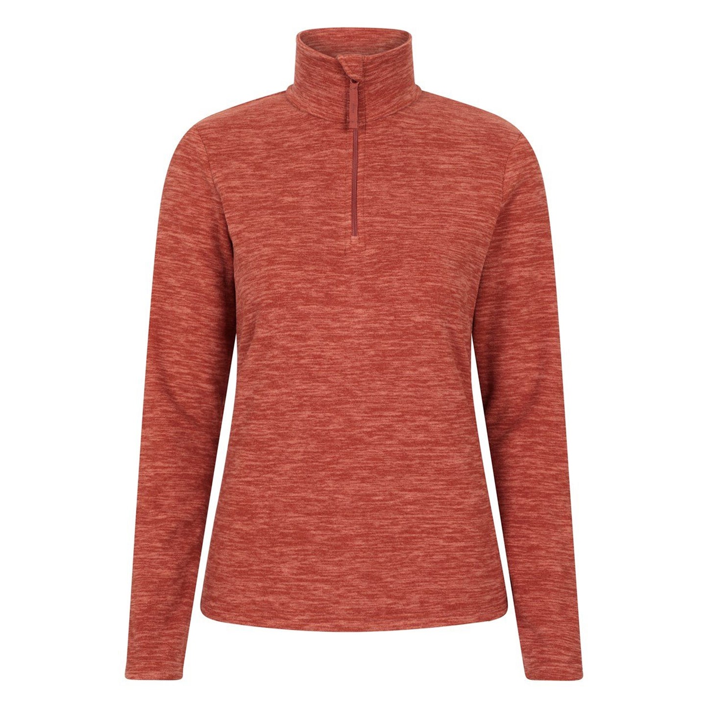 Burnt Orange - Front - Mountain Warehouse Womens-Ladies Snowdon Melange Fleece Top