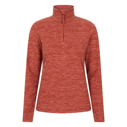 Burnt Orange - Front - Mountain Warehouse Womens-Ladies Snowdon Melange Fleece Top