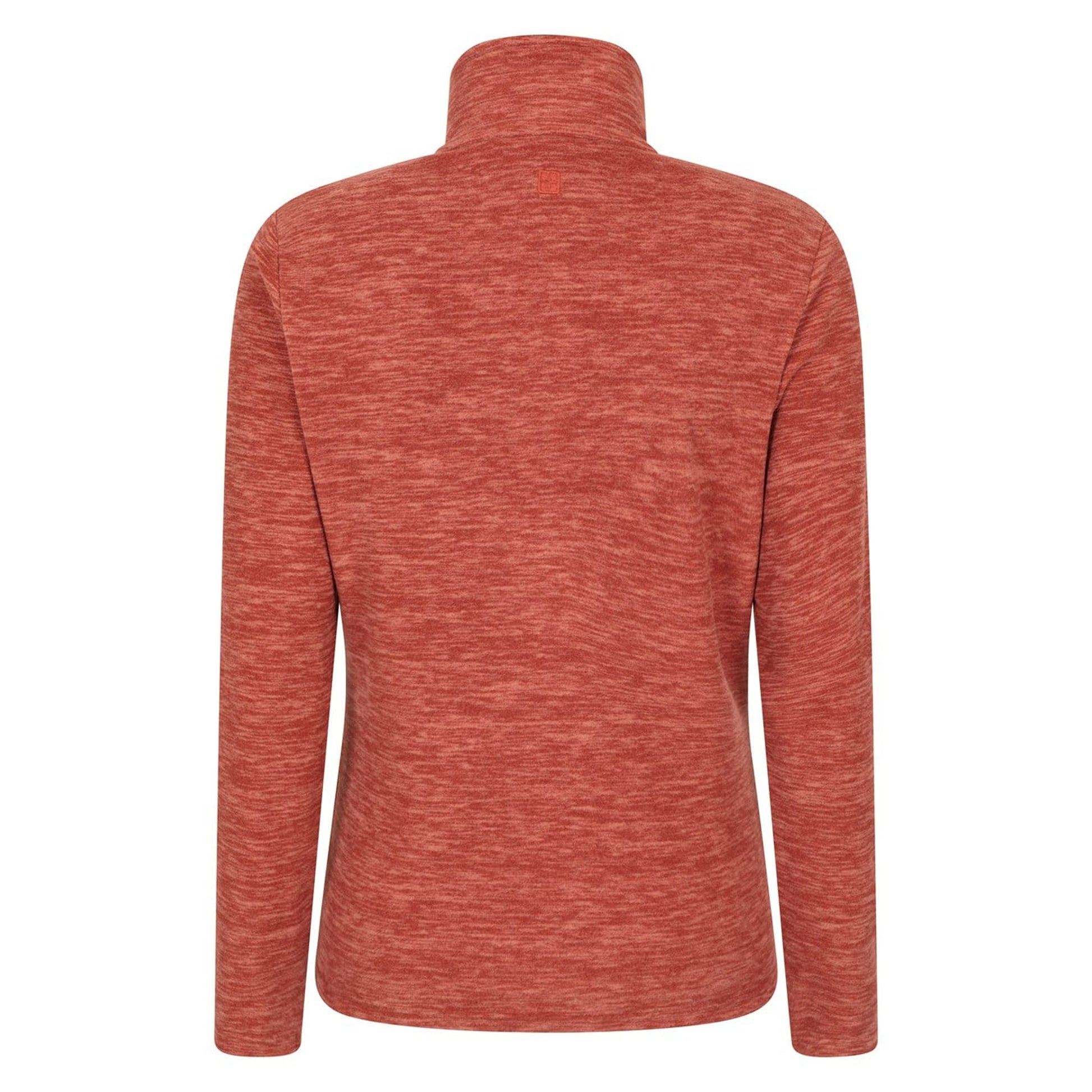 Burnt Orange - Back - Mountain Warehouse Womens-Ladies Snowdon Melange Fleece Top