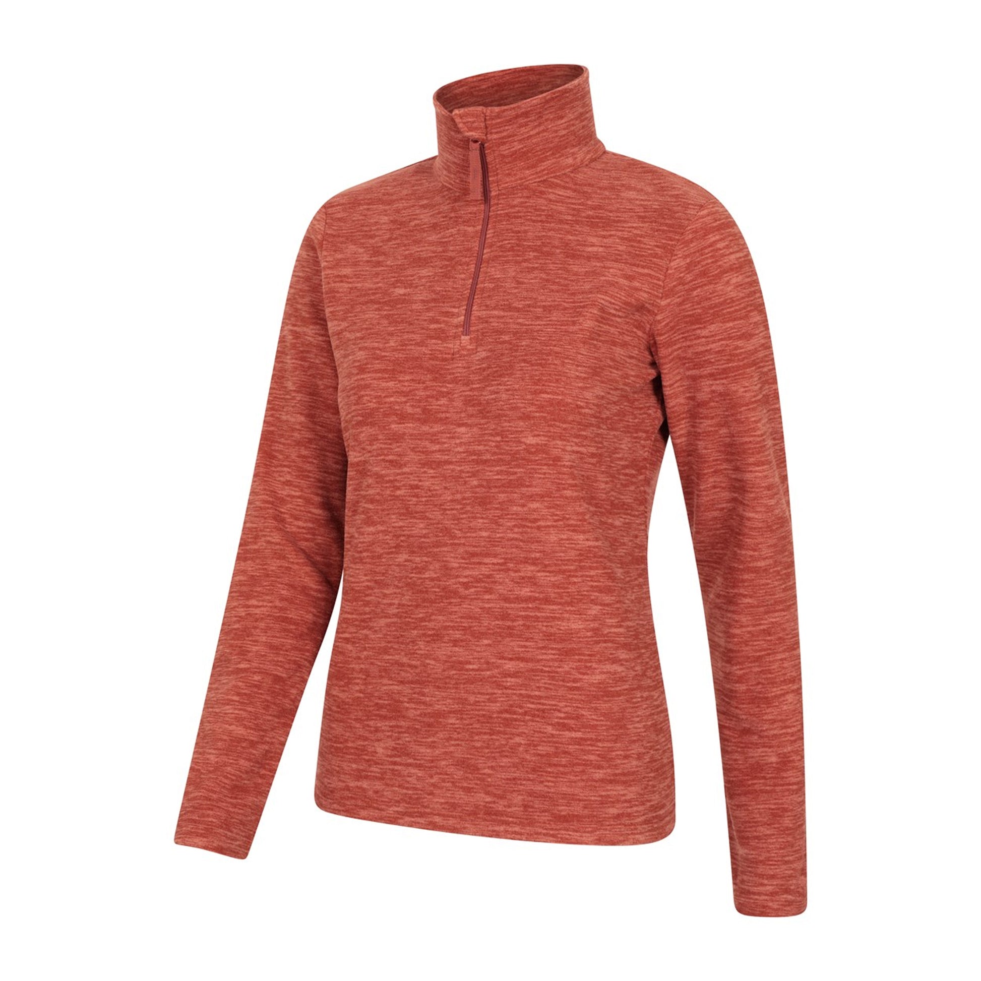 Burnt Orange - Side - Mountain Warehouse Womens-Ladies Snowdon Melange Fleece Top