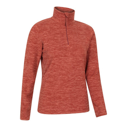 Burnt Orange - Lifestyle - Mountain Warehouse Womens-Ladies Snowdon Melange Fleece Top