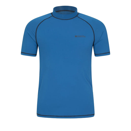 Blue - Front - Mountain Warehouse Mens UV Protection Rash Top