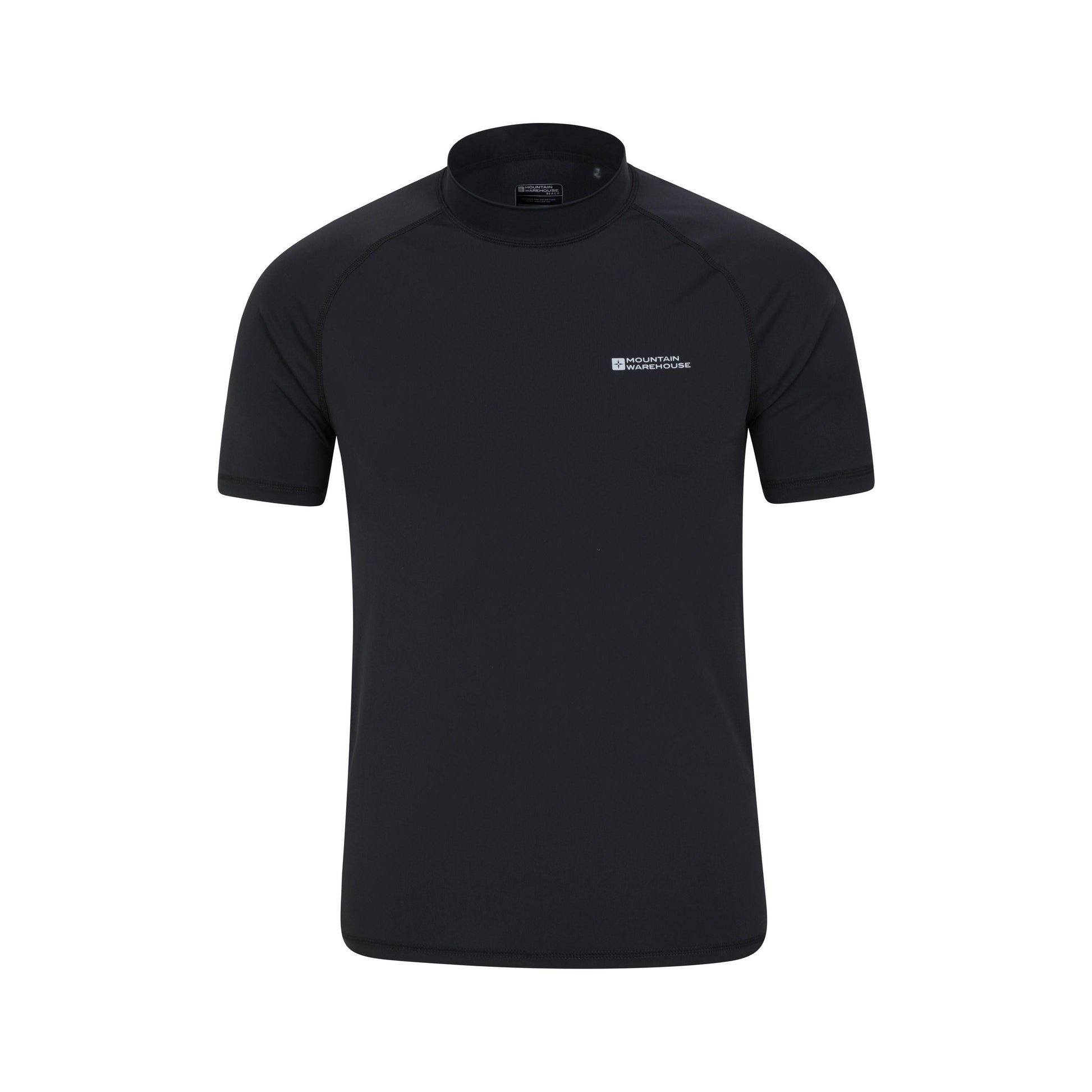 Black - Front - Mountain Warehouse Mens UV Protection Rash Top