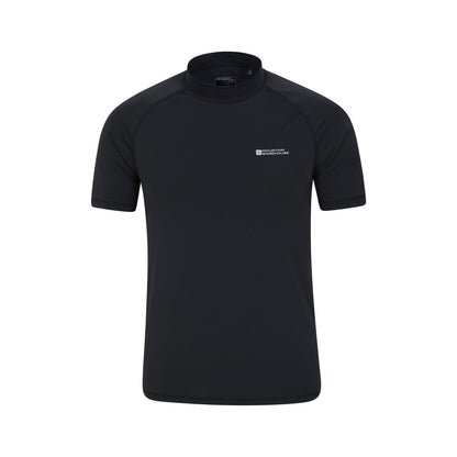 Black - Front - Mountain Warehouse Mens UV Protection Rash Top