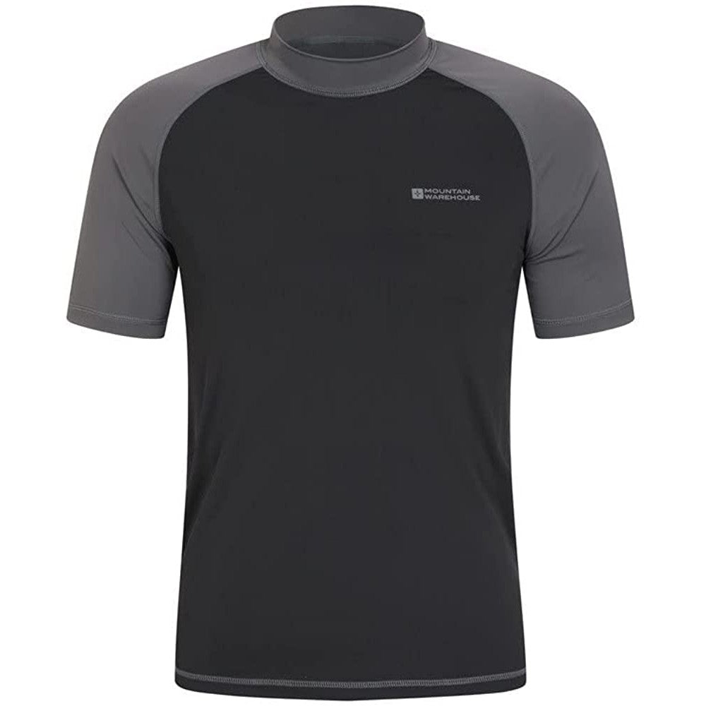 Dark Grey - Front - Mountain Warehouse Mens UV Protection Rash Top