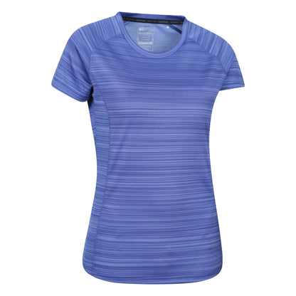Cobalt - Side - Mountain Warehouse Womens-Ladies Endurance Striped T-Shirt