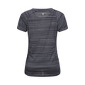 Grey - Back - Mountain Warehouse Womens-Ladies Endurance Striped T-Shirt