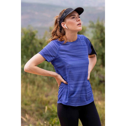 Cobalt - Front - Mountain Warehouse Womens-Ladies Endurance Striped T-Shirt