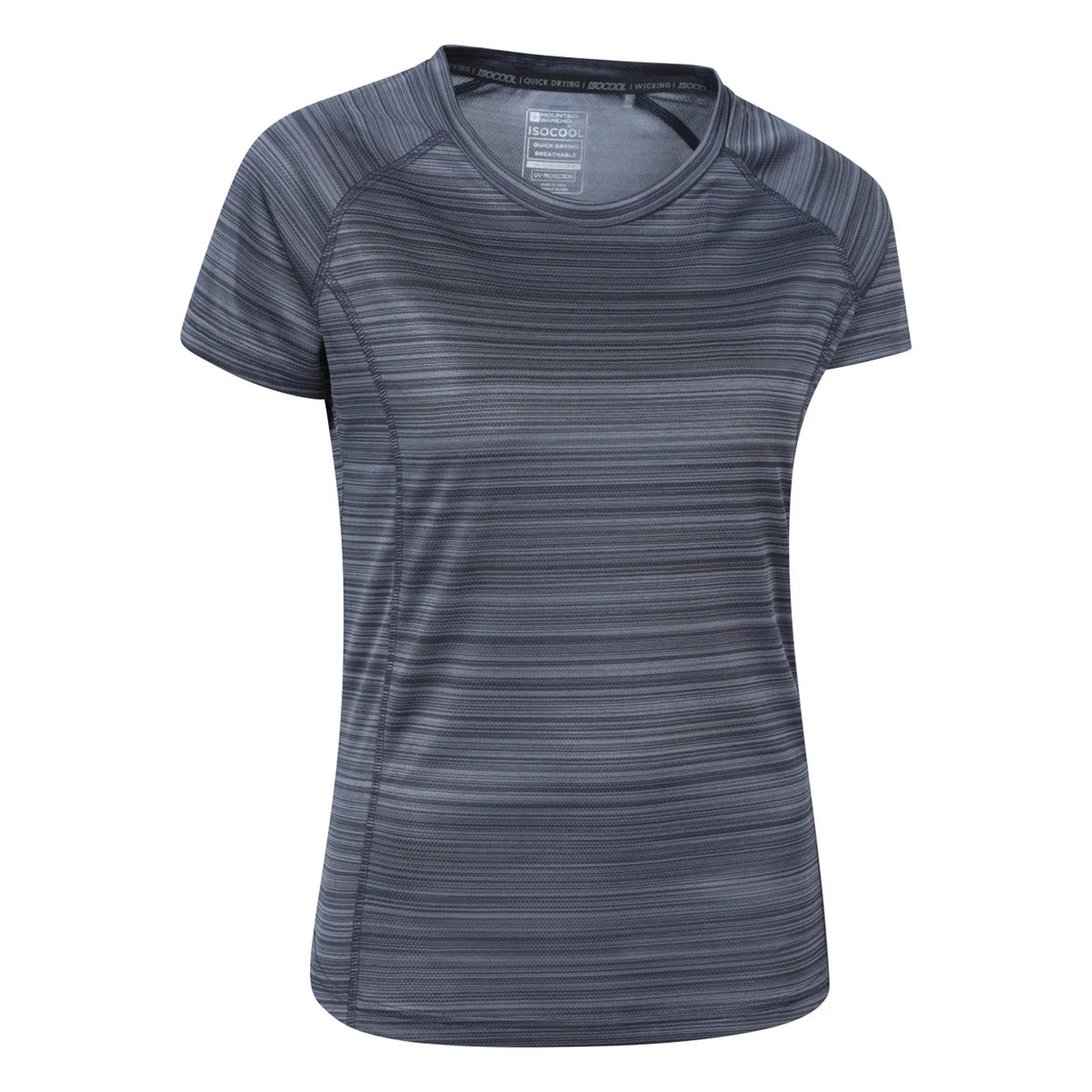 Dark Grey - Lifestyle - Mountain Warehouse Womens-Ladies Endurance Striped T-Shirt