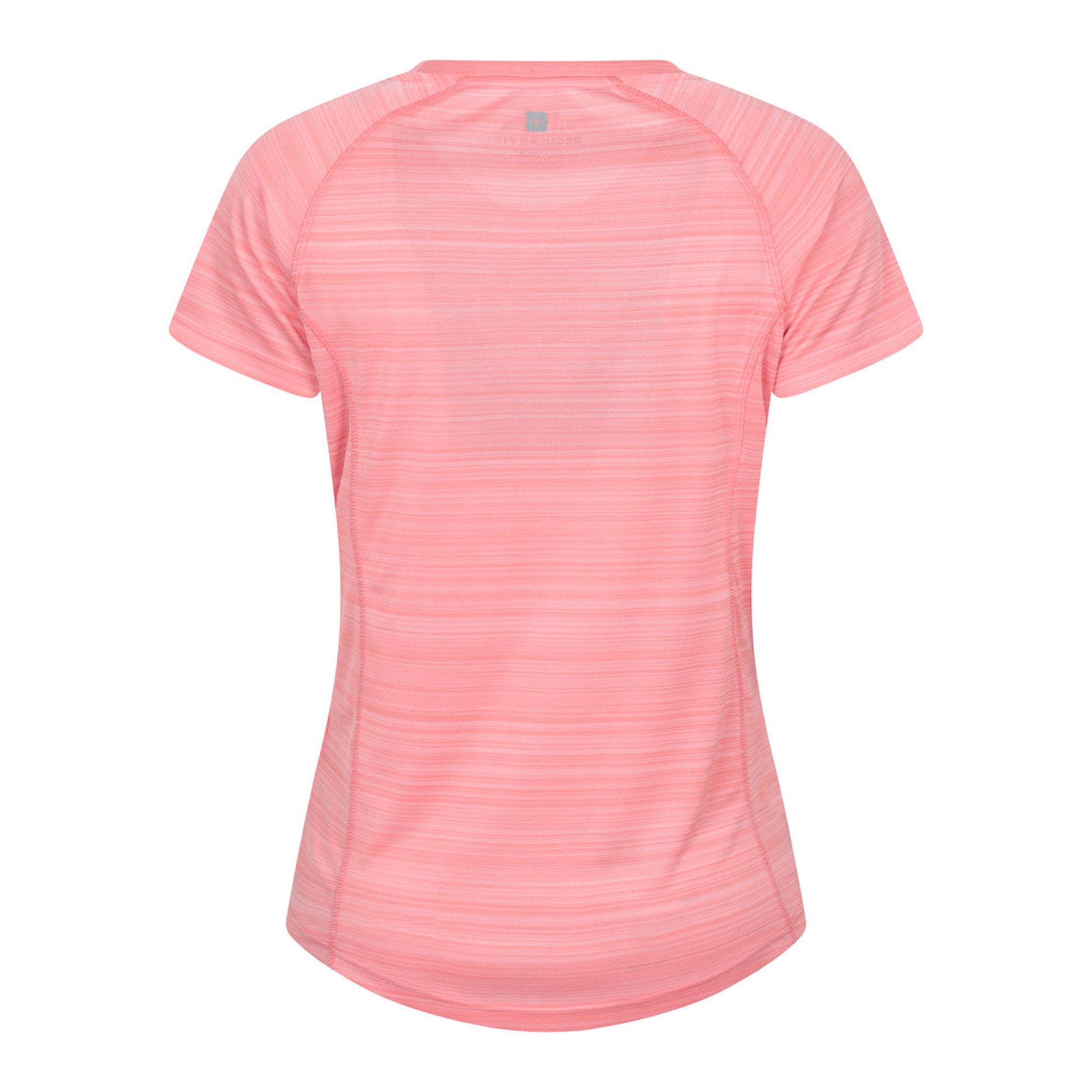 Pink - Back - Mountain Warehouse Womens-Ladies Endurance Striped T-Shirt