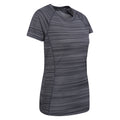 Grey - Side - Mountain Warehouse Womens-Ladies Endurance Striped T-Shirt