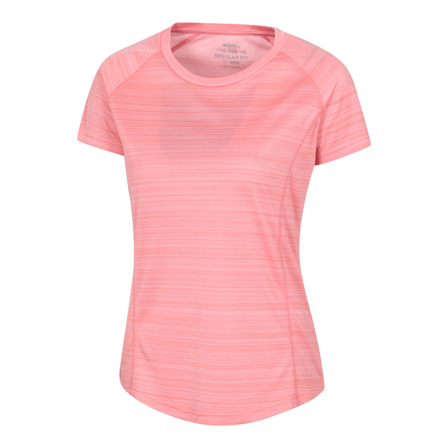 Pink - Side - Mountain Warehouse Womens-Ladies Endurance Striped T-Shirt