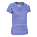 Blue - Back - Mountain Warehouse Womens-Ladies Endurance Striped T-Shirt