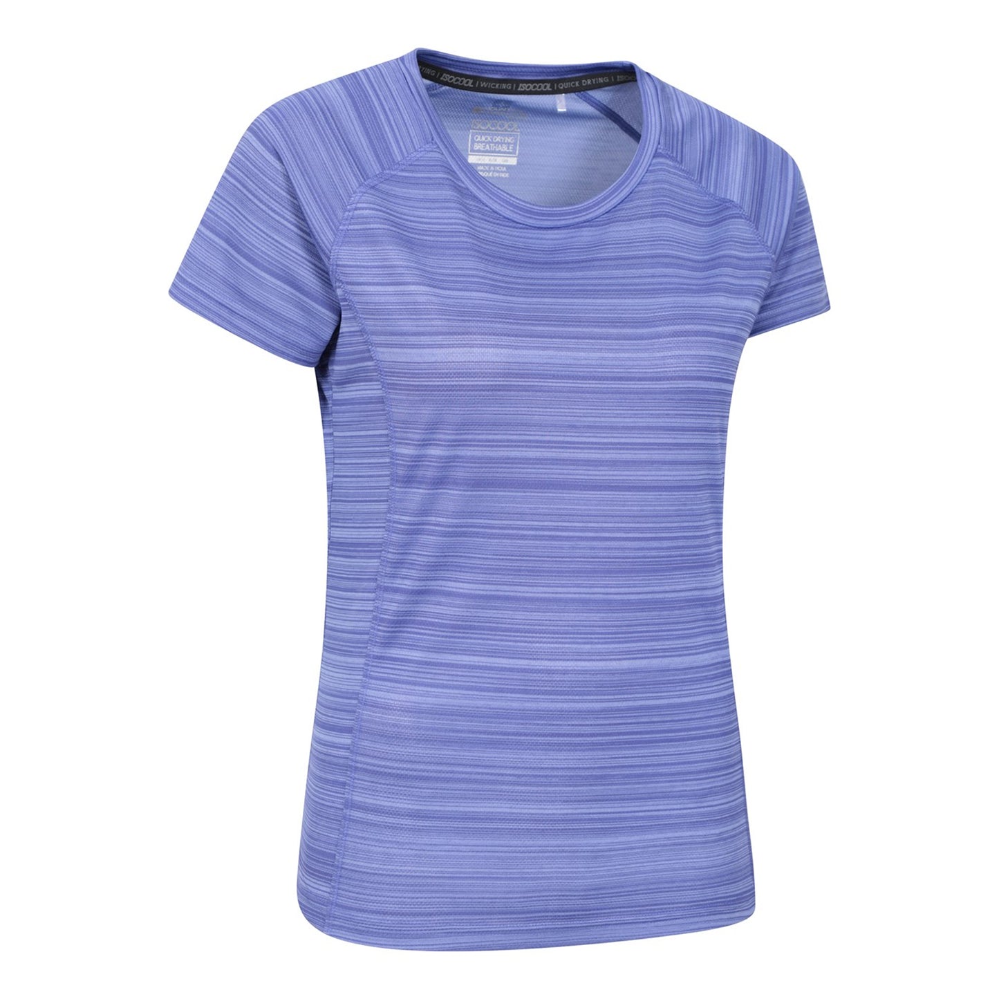 Blue - Back - Mountain Warehouse Womens-Ladies Endurance Striped T-Shirt