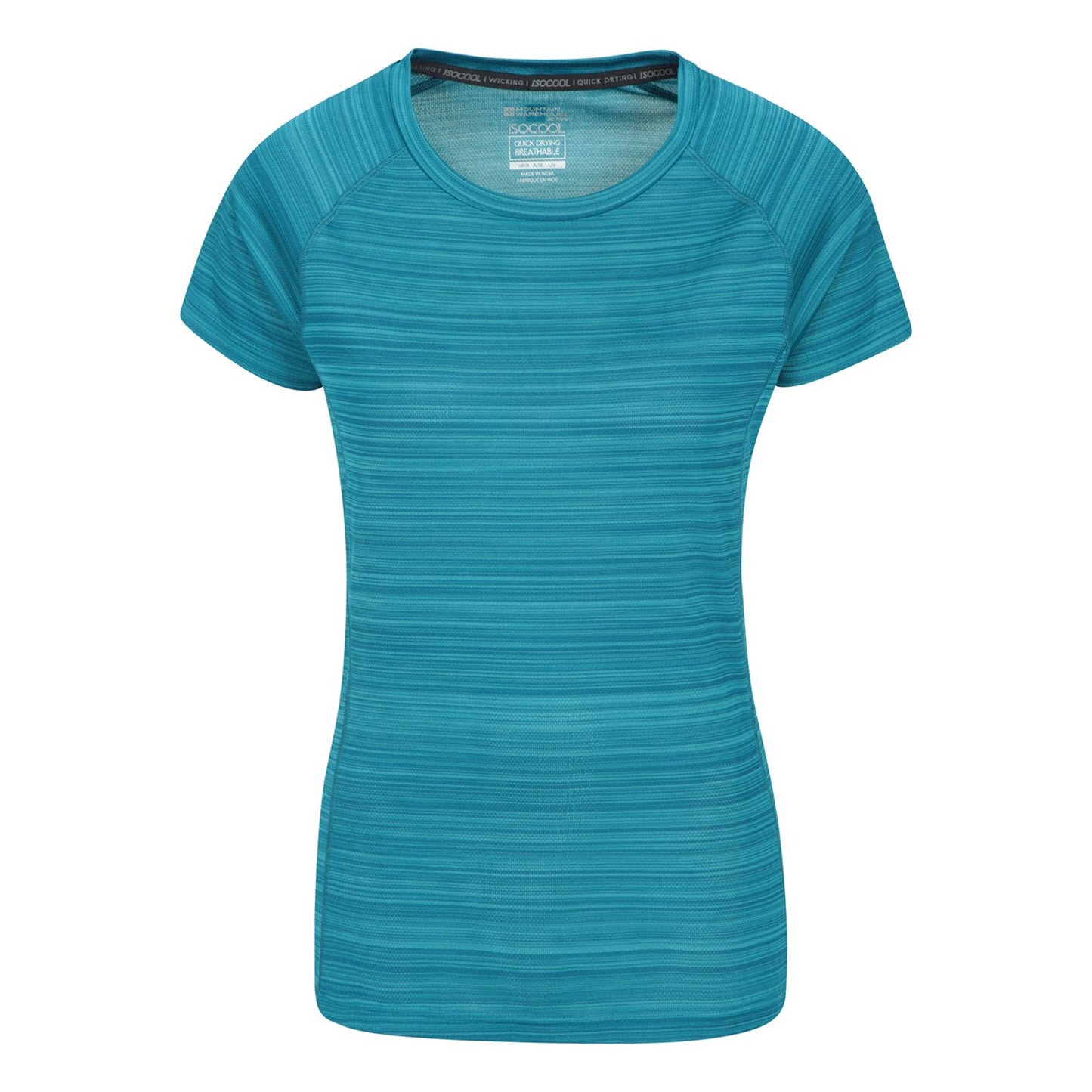 Teal - Front - Mountain Warehouse Womens-Ladies Endurance Striped T-Shirt