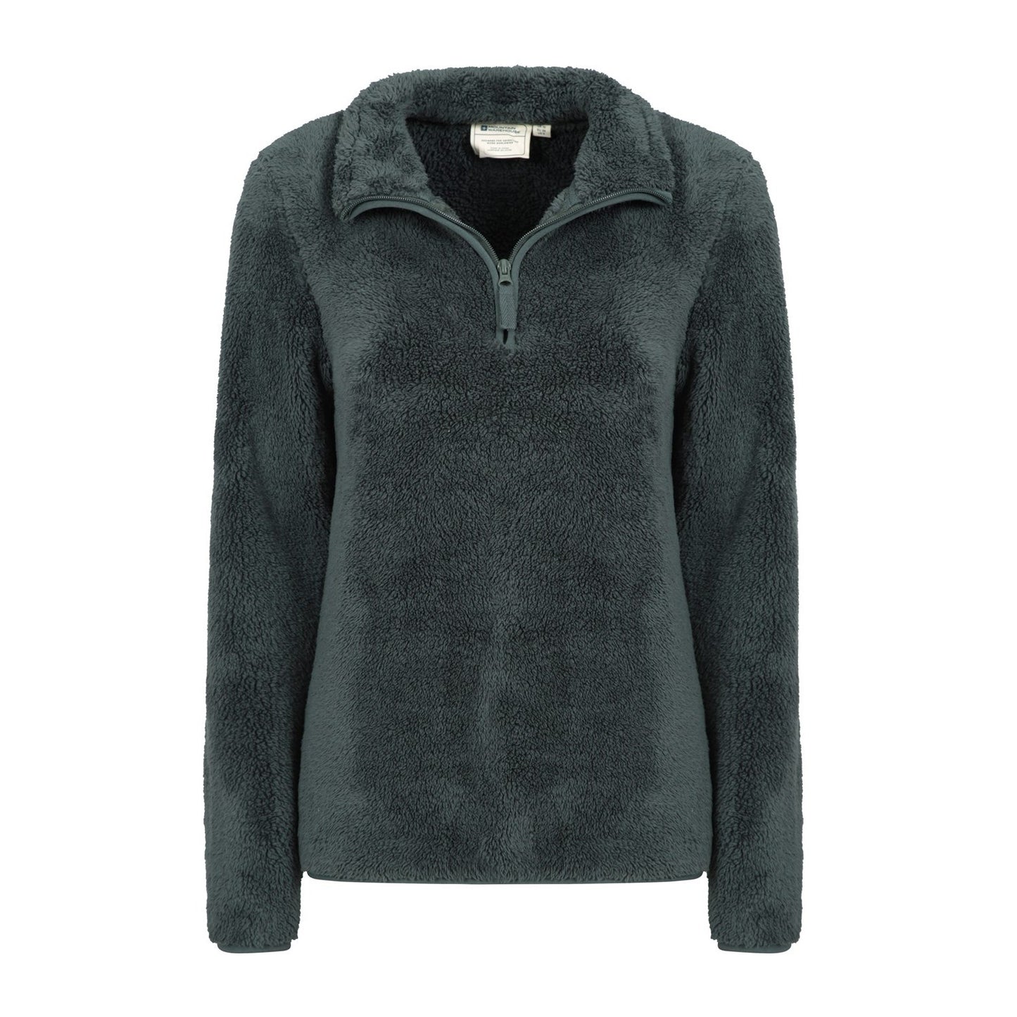 Green - Lifestyle - Mountain Warehouse Womens-Ladies Teddy Fleece Quarter Zip Fleece Top