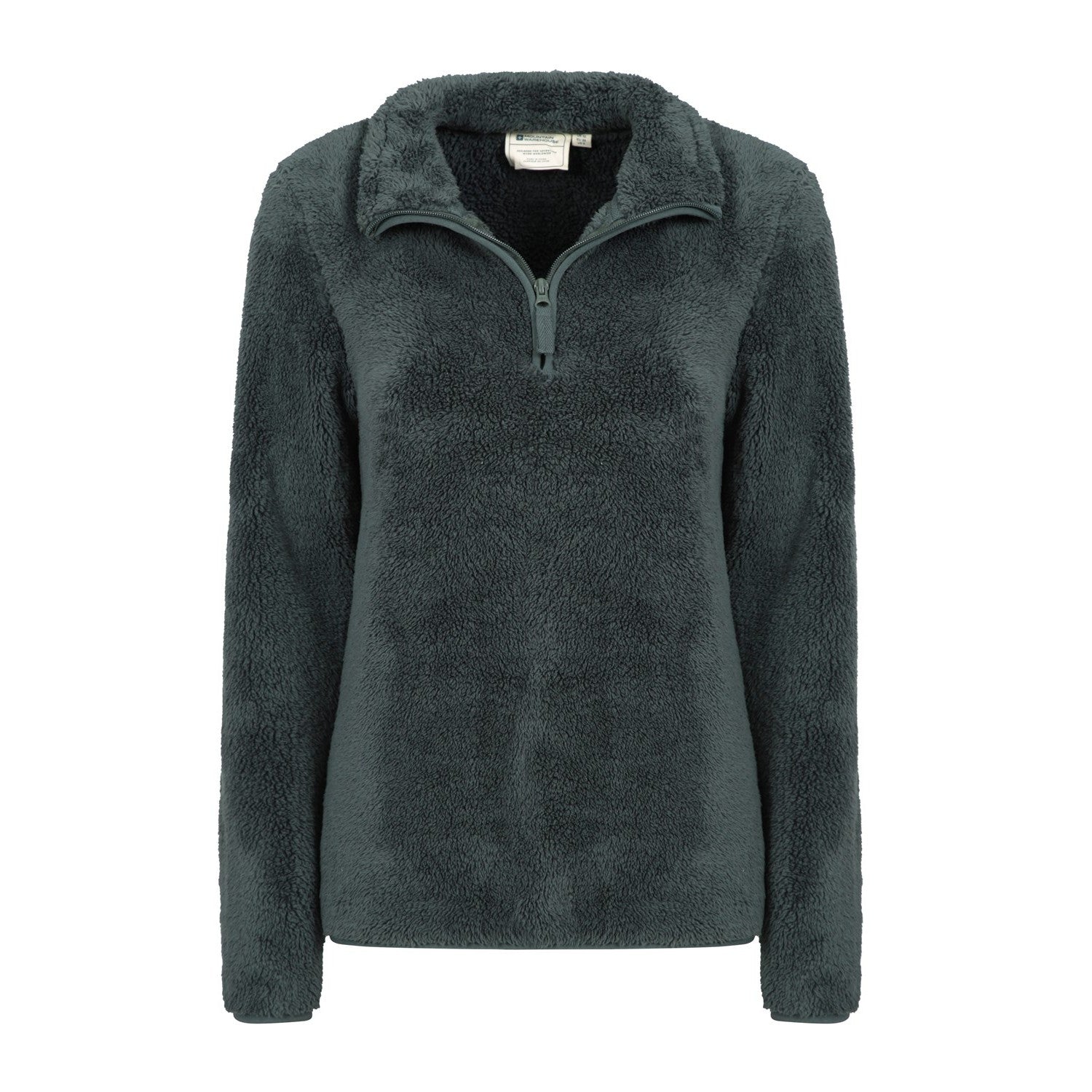 Green - Lifestyle - Mountain Warehouse Womens-Ladies Teddy Fleece Quarter Zip Fleece Top