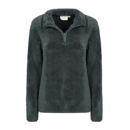 Green - Lifestyle - Mountain Warehouse Womens-Ladies Teddy Fleece Quarter Zip Fleece Top
