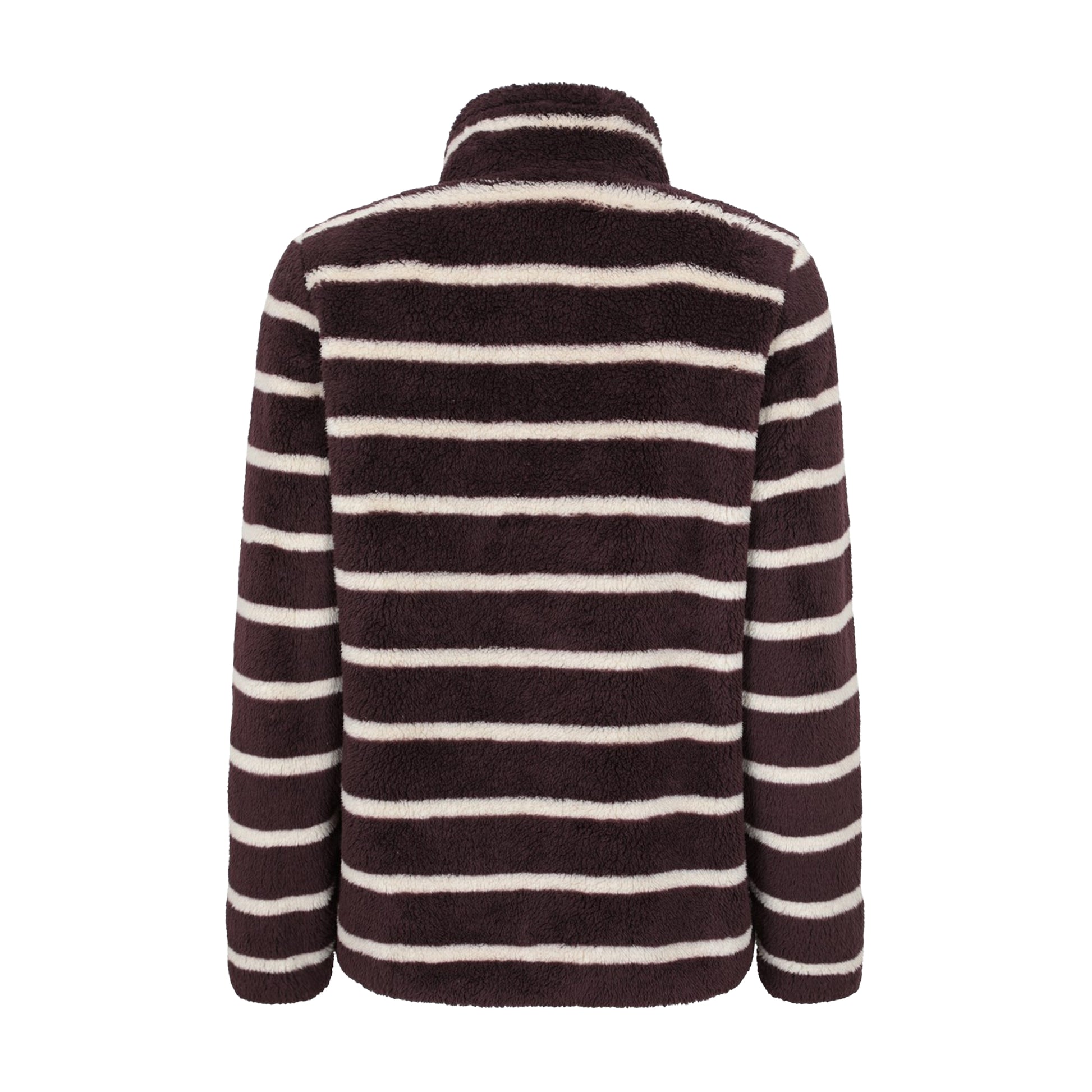 Dark Brown - Back - Mountain Warehouse Womens-Ladies Teddy Fleece Quarter Zip Fleece Top