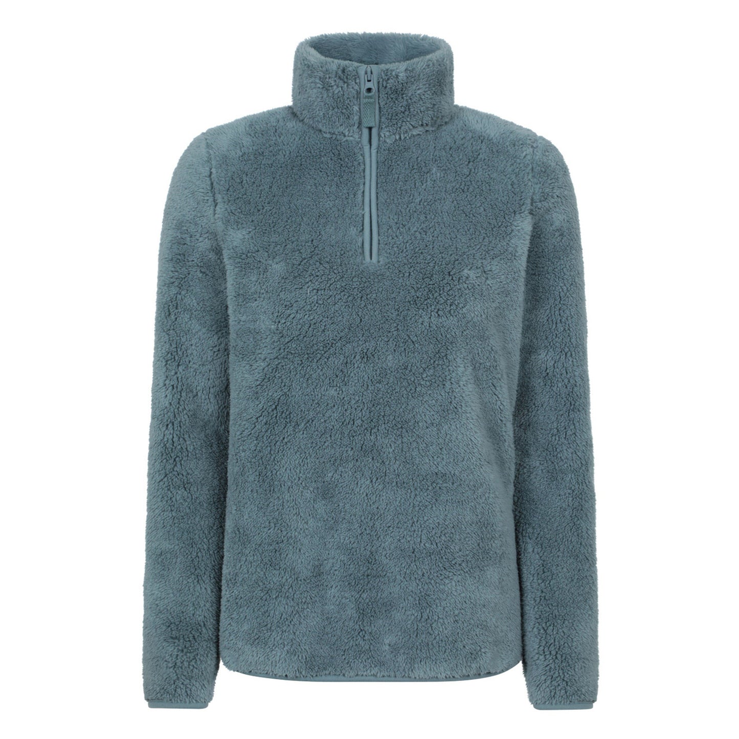 Mint - Front - Mountain Warehouse Womens-Ladies Teddy Fleece Quarter Zip Fleece Top