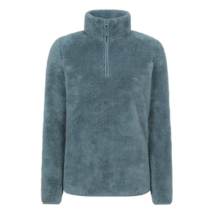 Mint - Front - Mountain Warehouse Womens-Ladies Teddy Fleece Quarter Zip Fleece Top