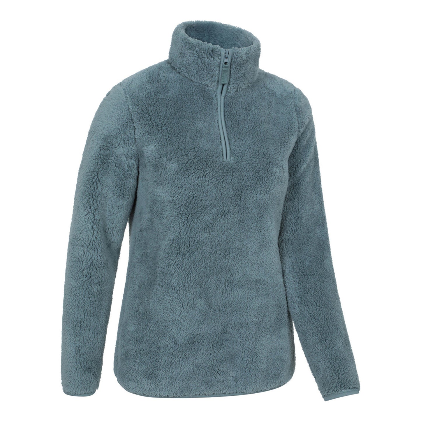 Mint - Side - Mountain Warehouse Womens-Ladies Teddy Fleece Quarter Zip Fleece Top