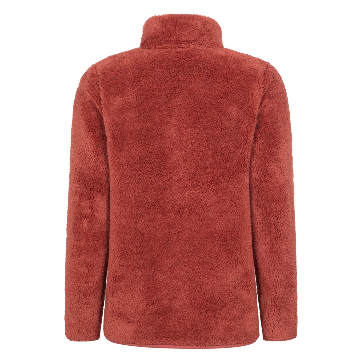 Burnt Orange - Back - Mountain Warehouse Womens-Ladies Teddy Fleece Quarter Zip Fleece Top