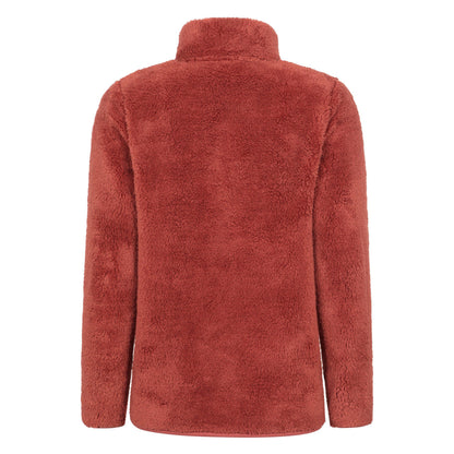 Burnt Orange - Back - Mountain Warehouse Womens-Ladies Teddy Fleece Quarter Zip Fleece Top