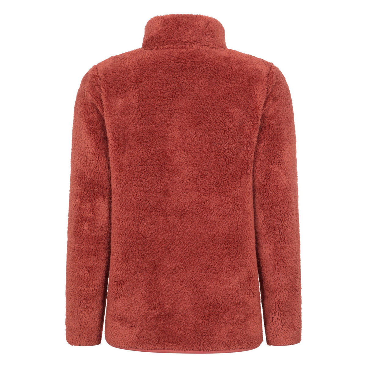 Burnt Orange - Back - Mountain Warehouse Womens-Ladies Teddy Fleece Quarter Zip Fleece Top