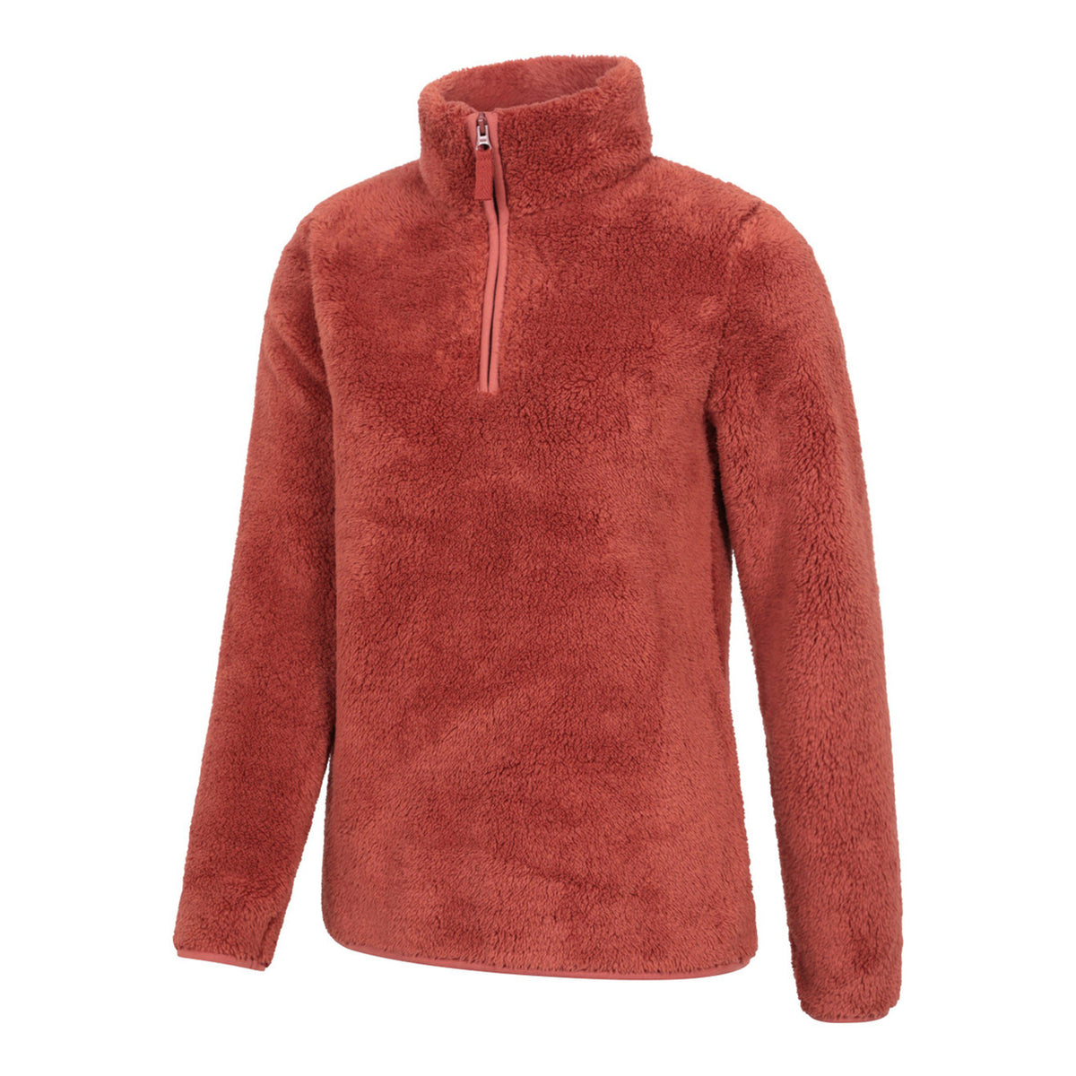 Burnt Orange - Lifestyle - Mountain Warehouse Womens-Ladies Teddy Fleece Quarter Zip Fleece Top